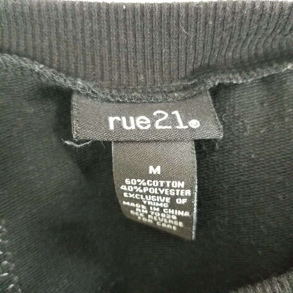 Rue 21 Shirt Top Womens Juniors Medium SLAY Silver Sequin Long Sleeve Pocket - Picture 8 of 8